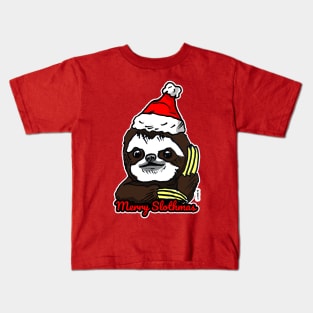 Merry Slothmas - Funny and Cute Christmas Sloth Kids T-Shirt